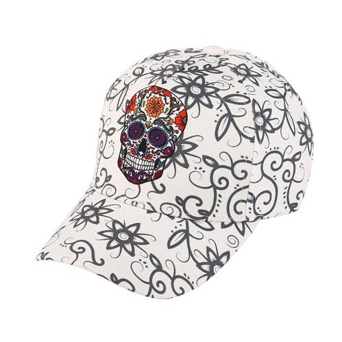 Gorra de béisbol para mujer, diseño de calavera, diseño de calavera para venta al por mayor de Nima Accessories Inc