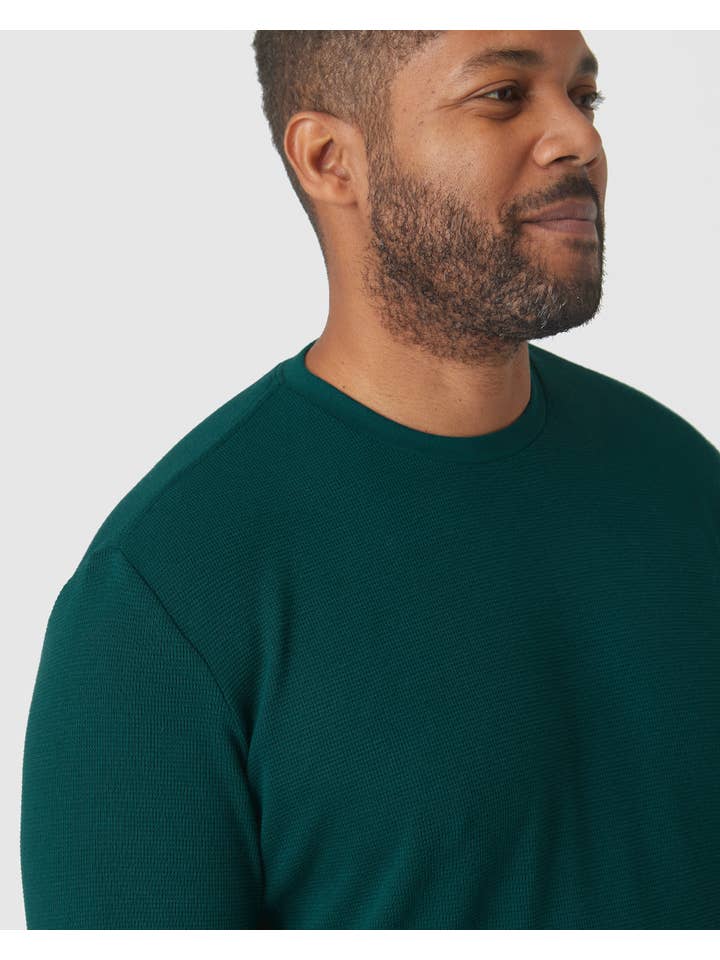 True Classic - Wholesale T-Shirt - Men's - Long Sleeve Shirt | Waffle | Crew Neck | Evergreen Heather