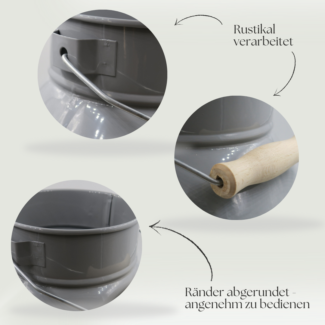 Waldsehnen - Art of Handmade – Vaso de plantas por atacado – Recipiente de zinco natural cinza para planta e leite6