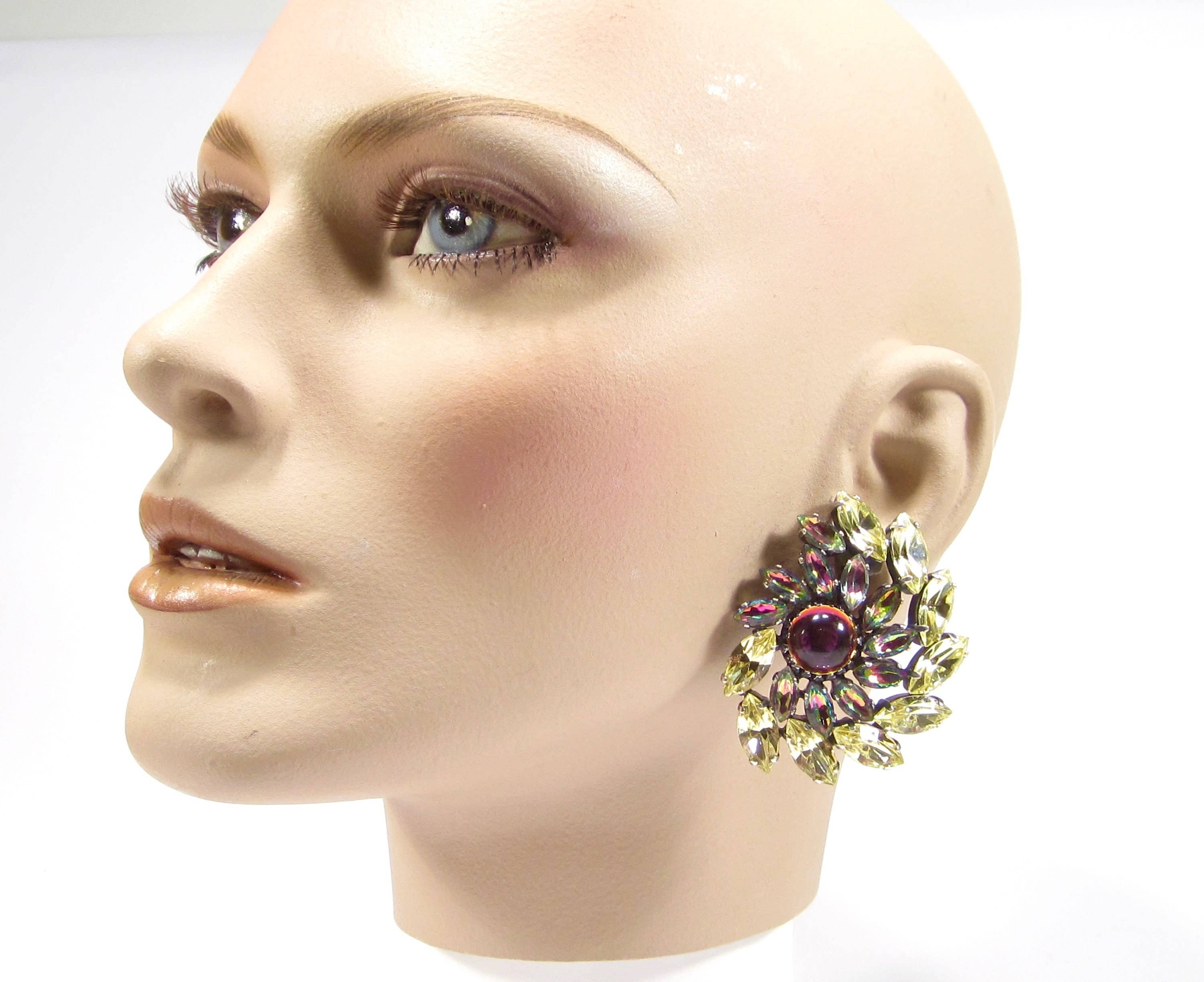SoHo Schmuckmanufaktur - Wholesale Clip-On Earrings - Unique Rhinestone Clip-On Earrings Supernova3