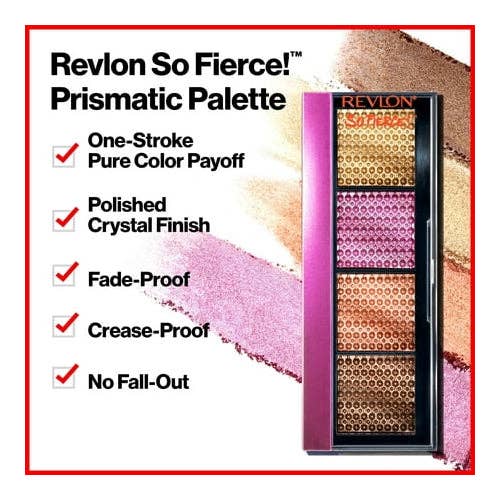 Kasa Style - Wholesale Eyeshadow Palette - Revlon So Fierce! Prismatic, Long Lasting Matte and Pearl Cream Eyeshadow Palette, 966 The Big Bang