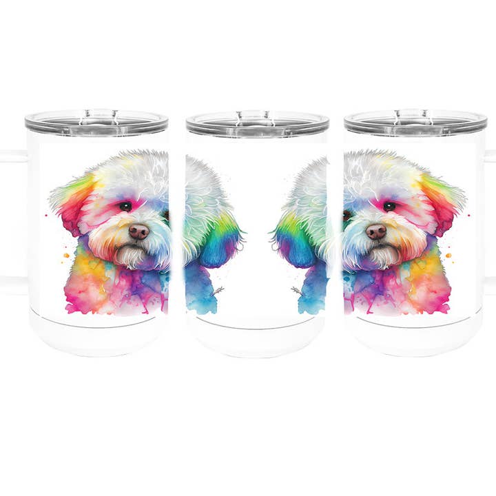 Bichon Frise 15 oz Stainless Steel, Double-Wall Vacuum Insulated Travel Coffee Mug for wholesale by Traci's Fun Creations