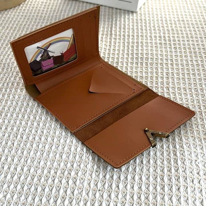 42POPS - Wholesale Wallet - Women's - ,,,....SI-26458 Vegan Leather Compact Trifold Wallet