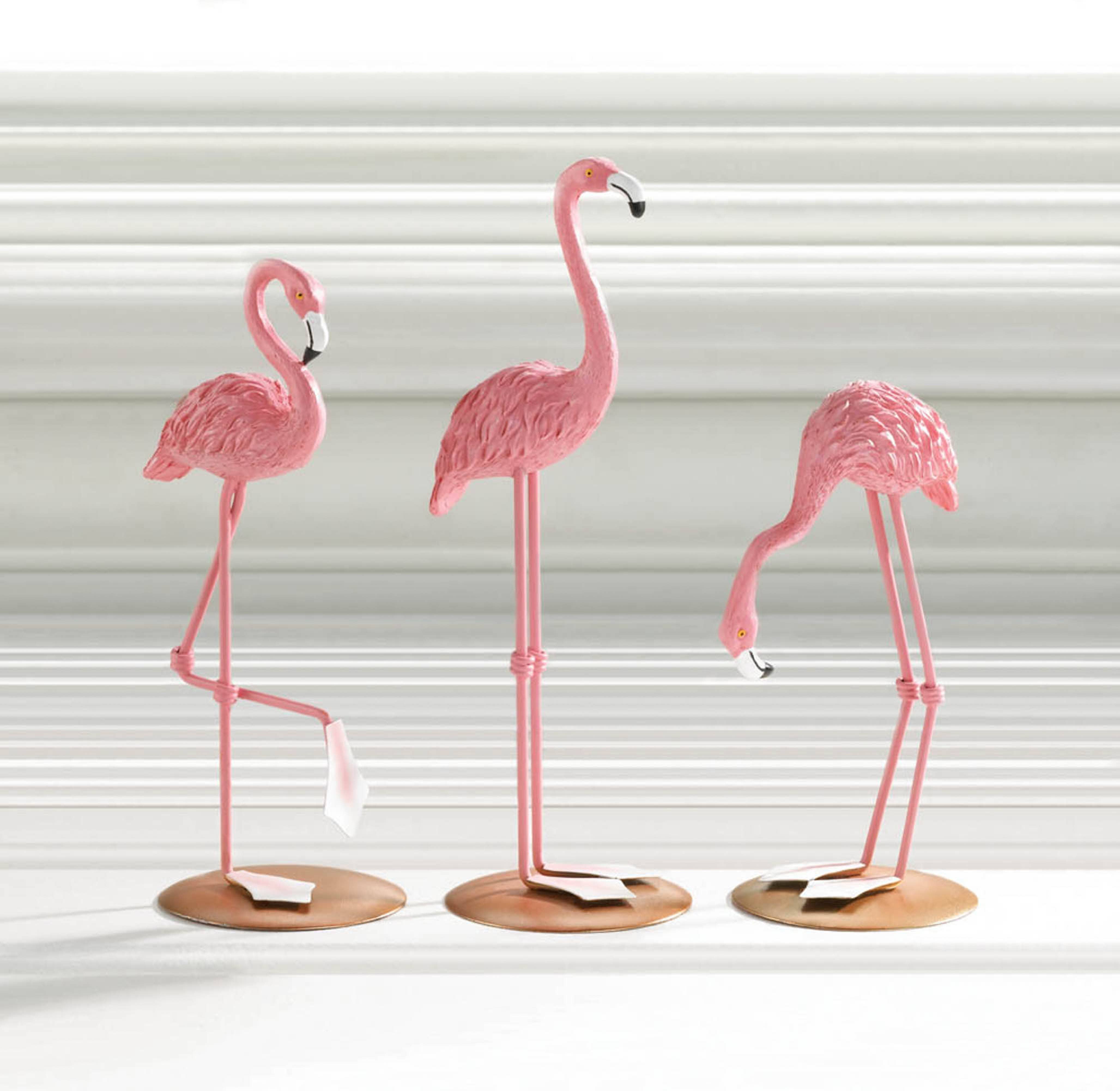 Zingz Home - Wholesale Decorative Figurine - Tabletop Flamingo Trio1