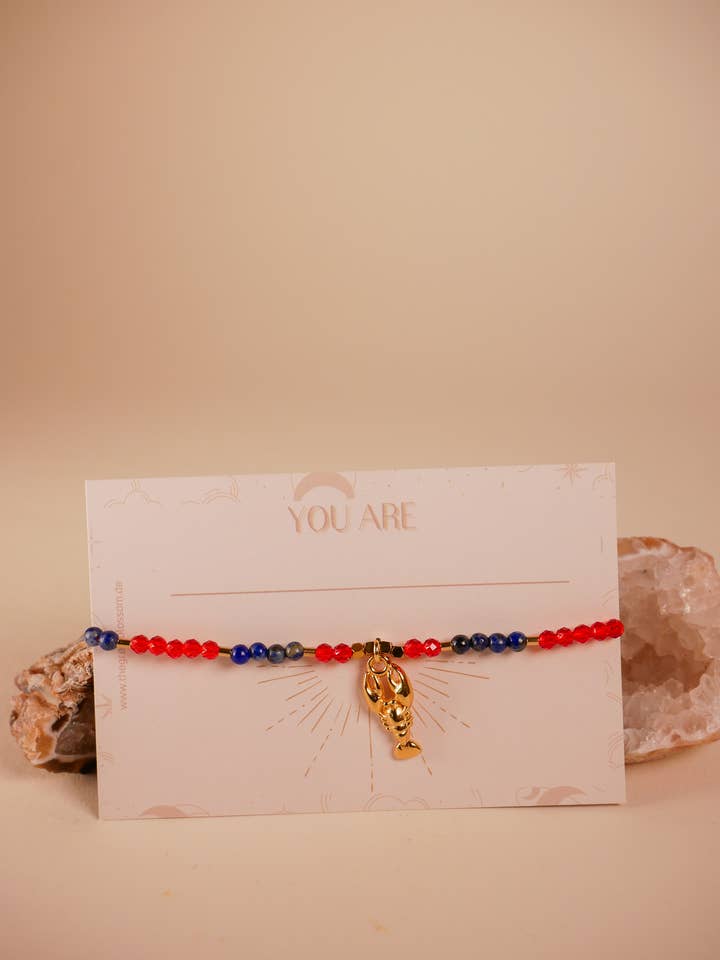 Pulseira de lápis-lazúli ajustável por atacado de the great blossom