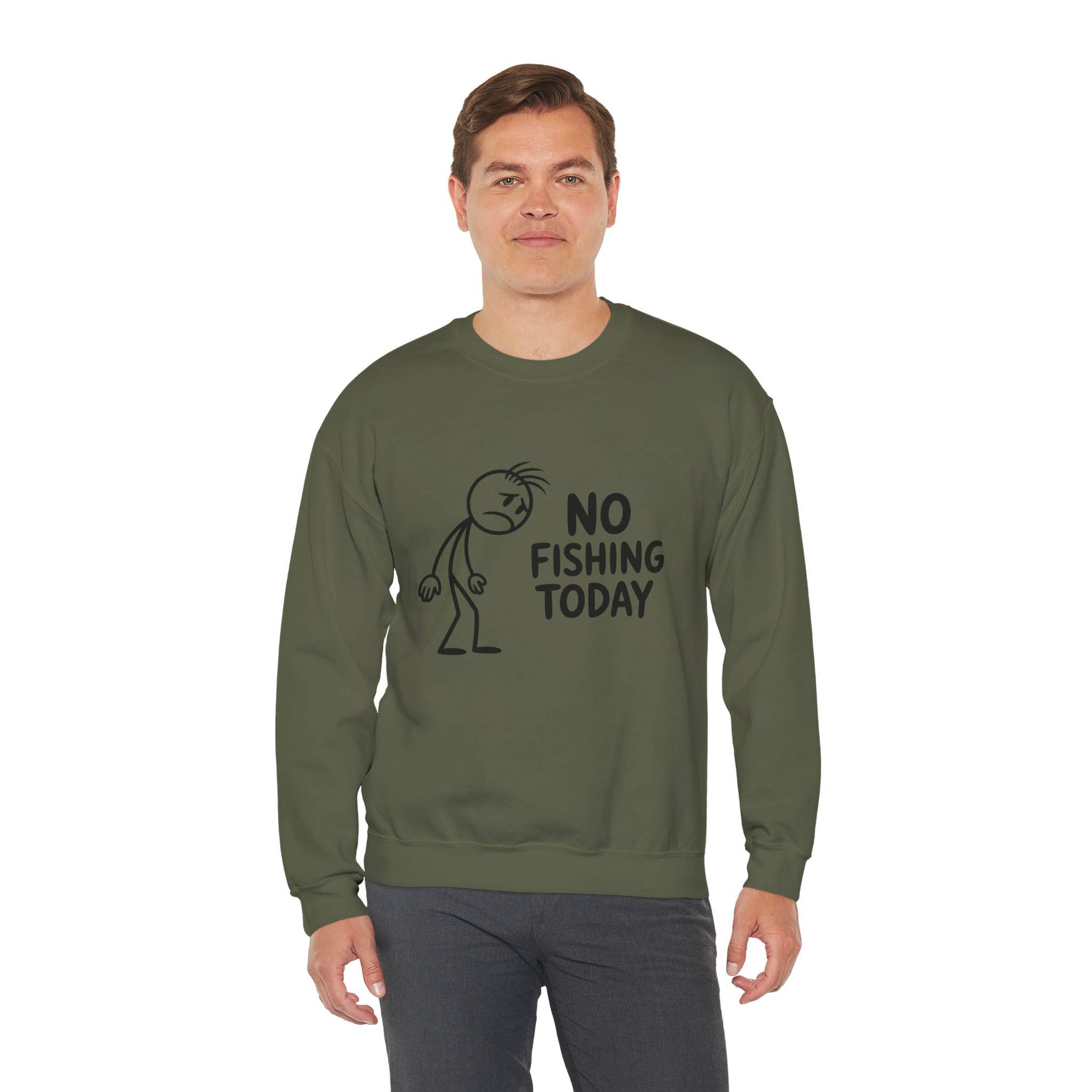 L&L T-Shirt Company - Wholesale Graphic Sweatshirt - Unisex - No Fishing Today Crewneck Sweatshirt – Funny Anti-Fishing 11
