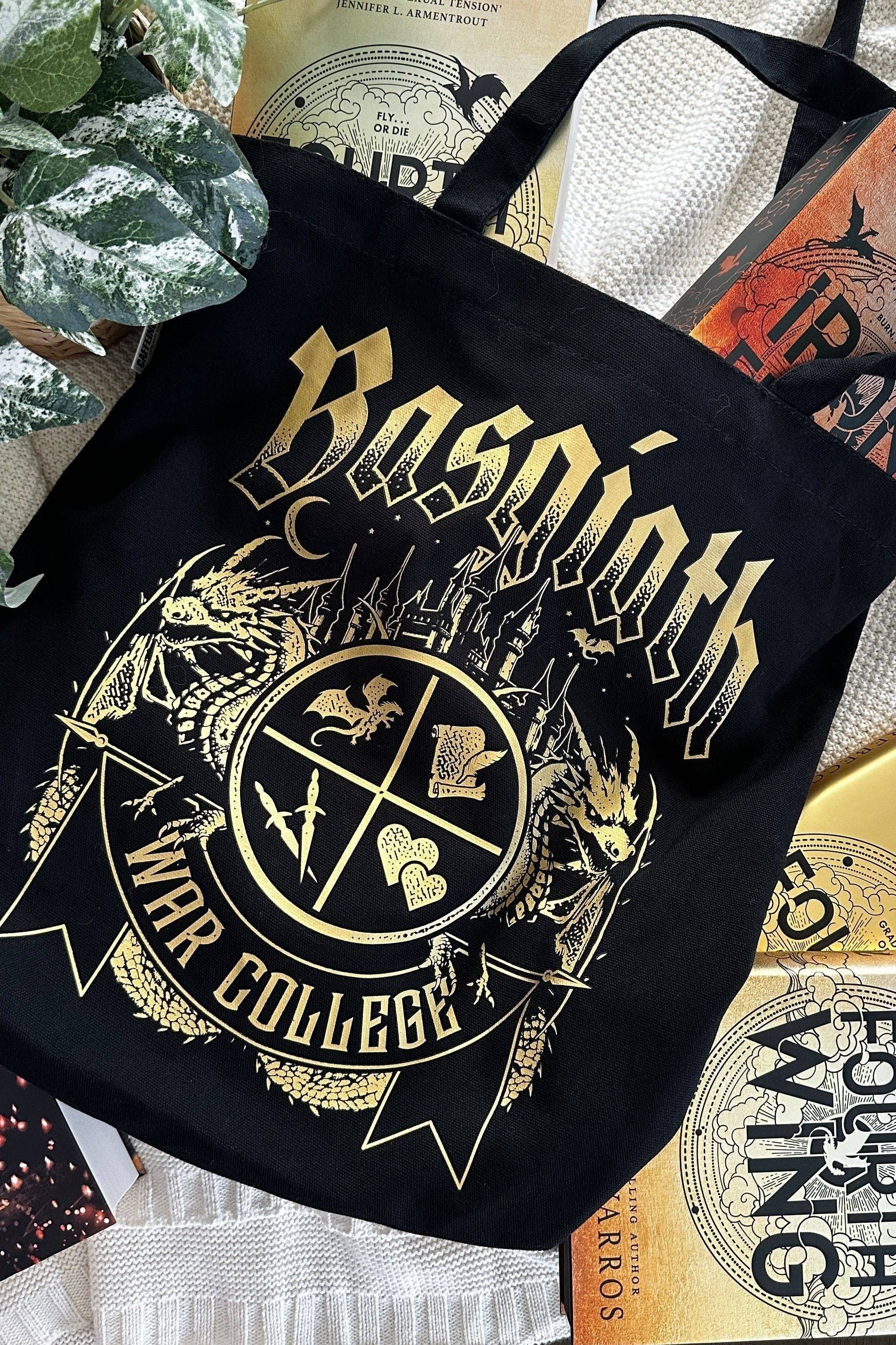 Caffeine and Curses - Wholesale Tote bag – Unisex - Basgiath War College Tote Bag | Fourth Wing Merch