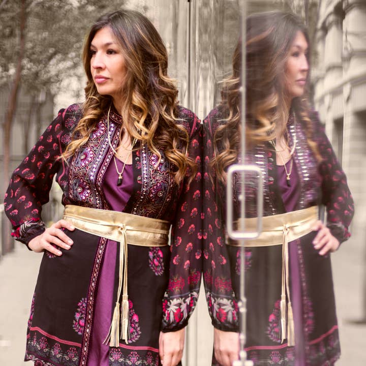 JUAN·JO GALLERY (Leather Gallery, SCP) - Wholesale Belt - Women's - Bronze Leather Obi Belt5