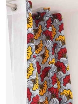 Blomstret øskengardin for engroshandel hos Un Brin d'Exotisme