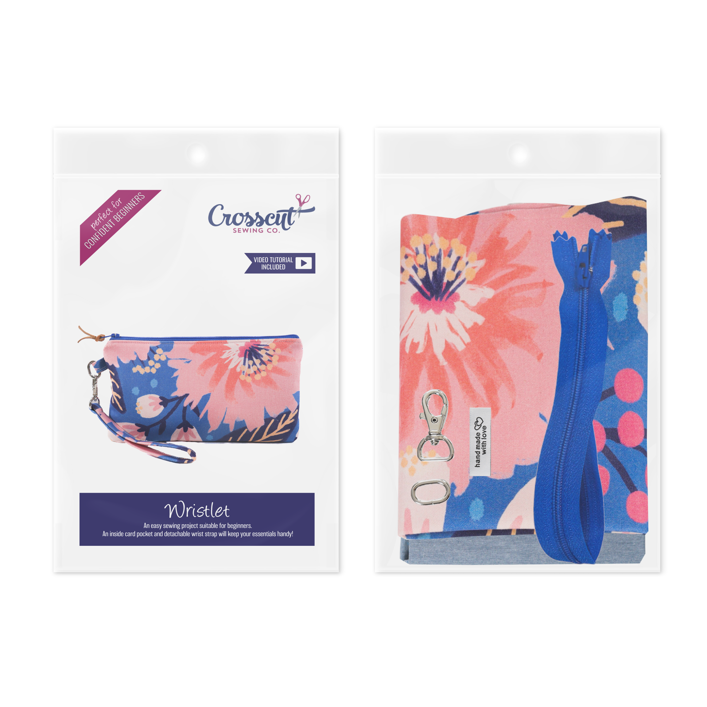 Crosscut Sewing Co. - Wholesale Craft Sewing Kit - Wristlet Sewing Kit - Adult Sewing Kit for Beginners69