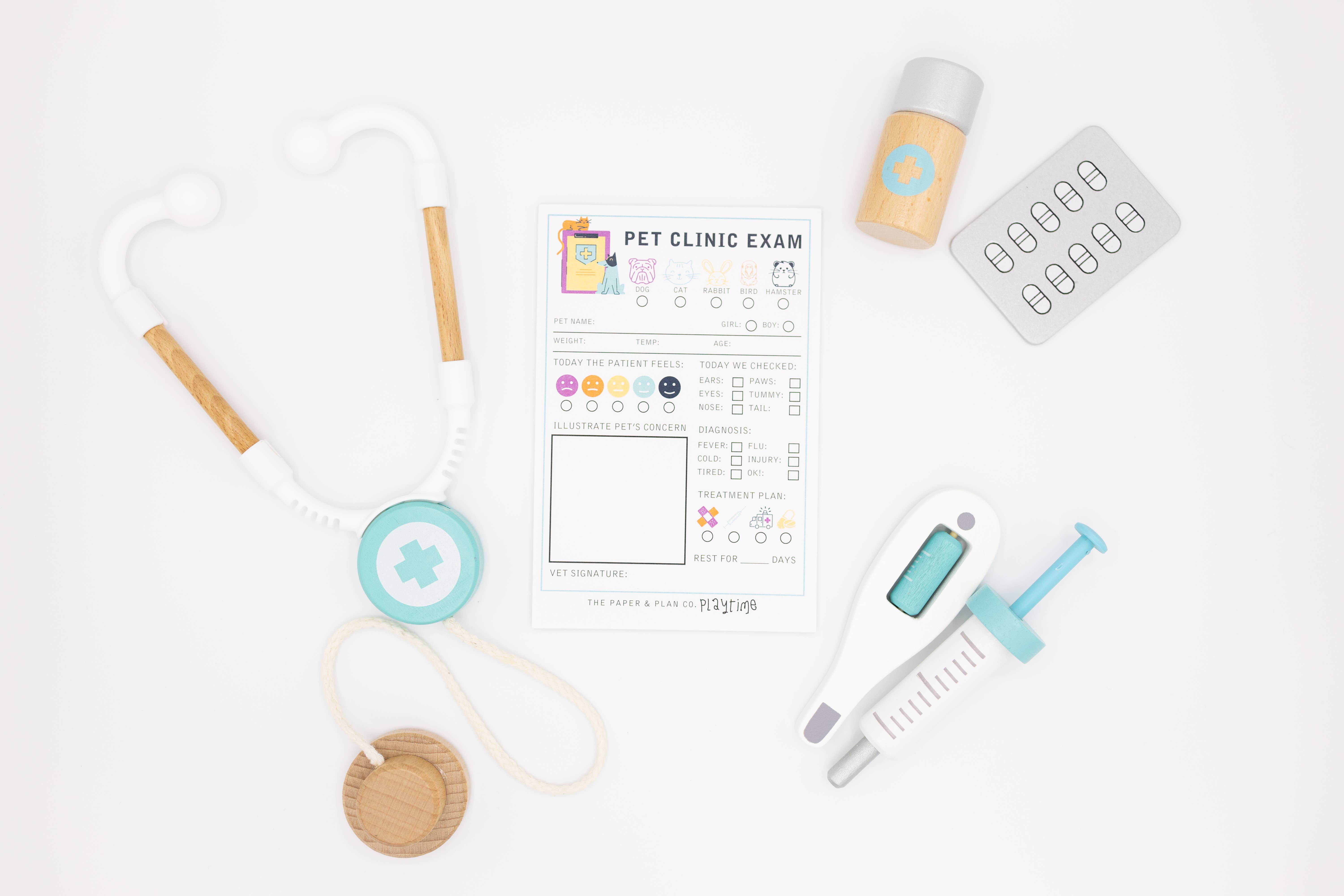 The Paper and Plan Co. - Wholesale Stationery/Notecard Set - Playtime Pad® Pet Clinic1