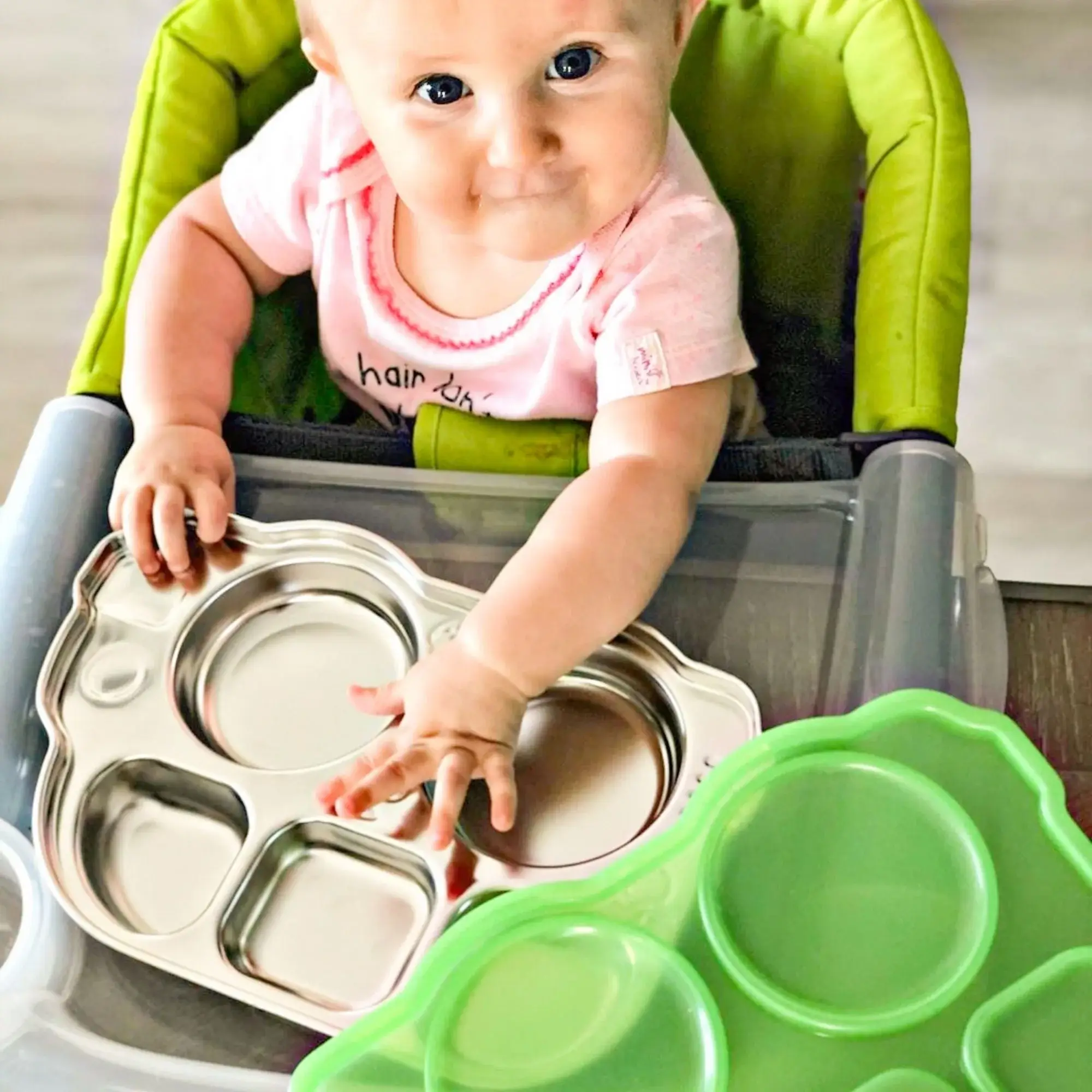 Innobaby on Faire – wholesale Dinner plate – Kids & Baby – Stainless Steel Divided Plate in Fun Kid-Friendly Bus Shape13