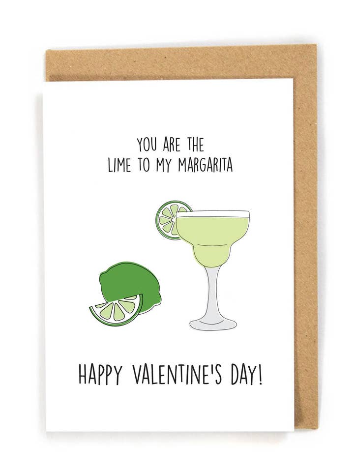 Tarjeta de San Valentín divertida de Margarita para venta al por mayor de DensenDesign