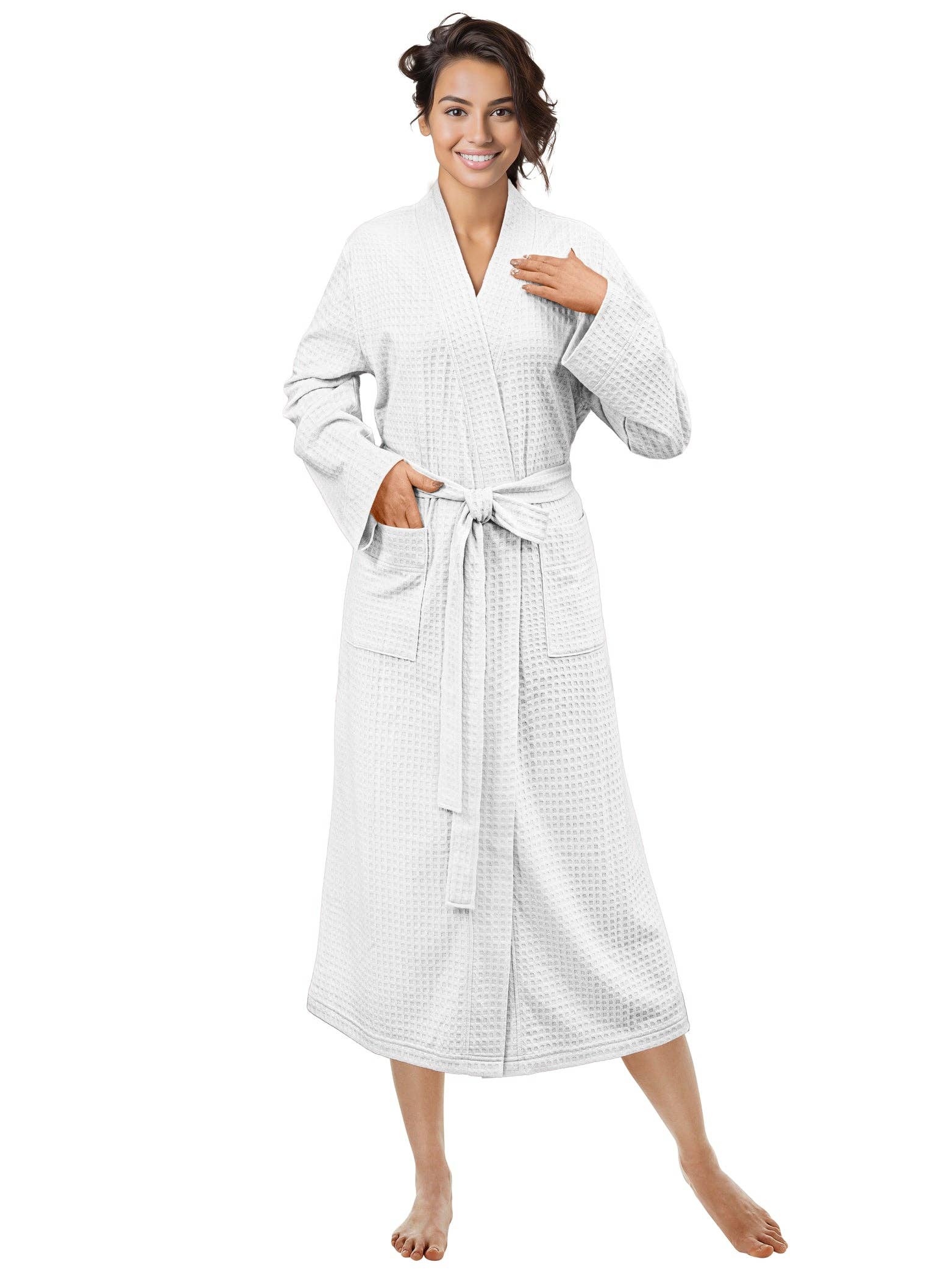 Pavilia - Wholesale Robe - Women's - Women's Waffle Texture Knit Robe37