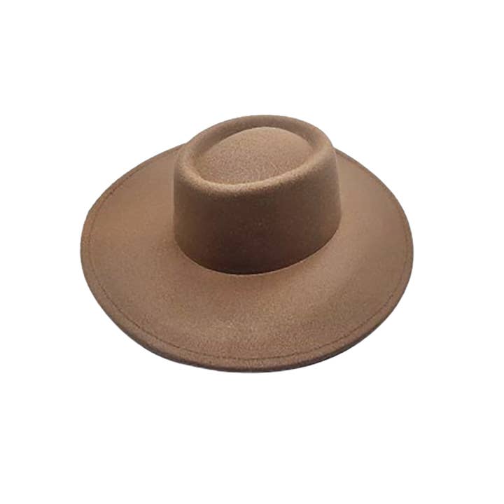 AdornWise - Wholesale Fedora – Women’s - Vegan Felt Gambler Hat- Structured Wide Brim, Adjustable Fit5