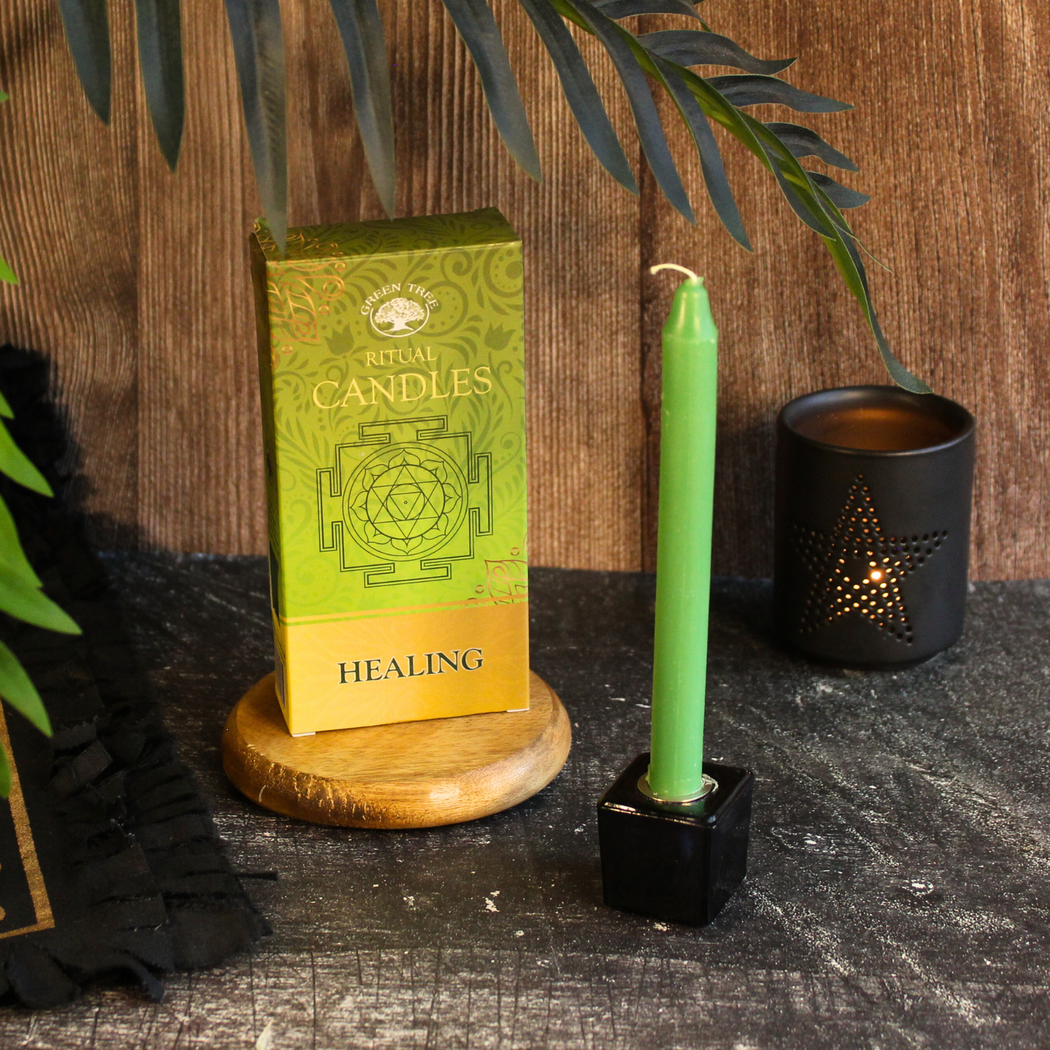 Green Tree – wholesale Votive candle – Green Tree Ritual candles Healing - 10 candles/pack2