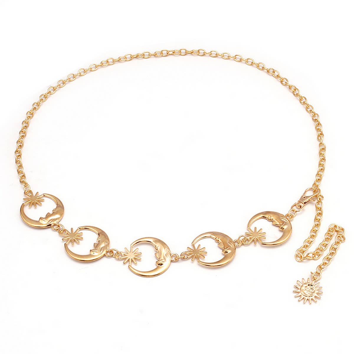 ACCITY - Wholesale Face/Body Chain - METAL SUNFLOWER WAIST CHAIN BODY CHAIN_CWMM06508