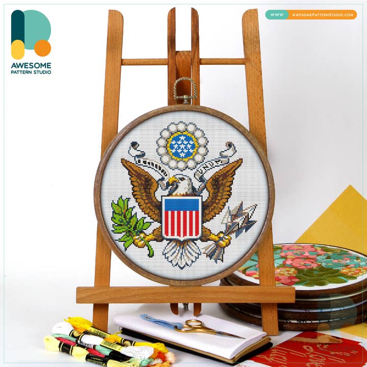Seal USA Counted Cross Stitch Kit for wholesale by Awesome Pattern Studio
