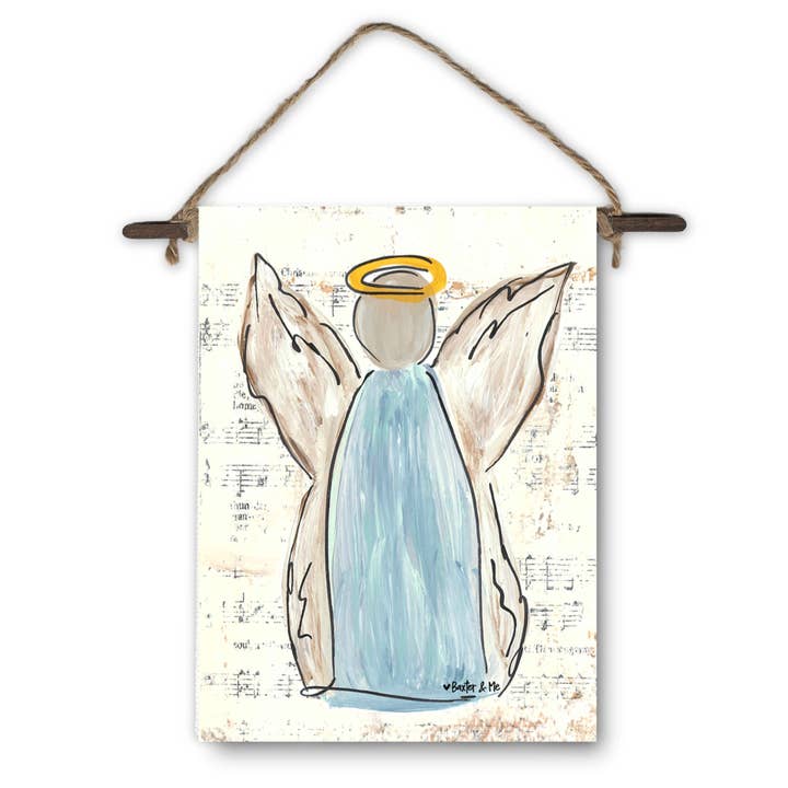 Baxter & Me - Wholesale Sign - Blue Angel Mini Wall Hanging