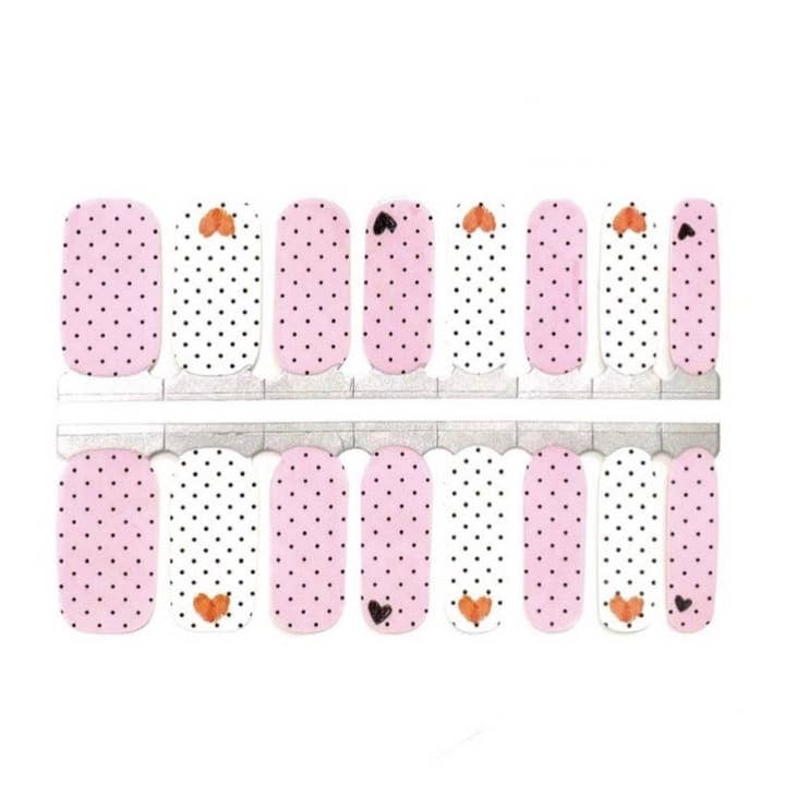 Polka Dots & Hearts | Envolturas de uñas para venta al por mayor de Nails Mailed