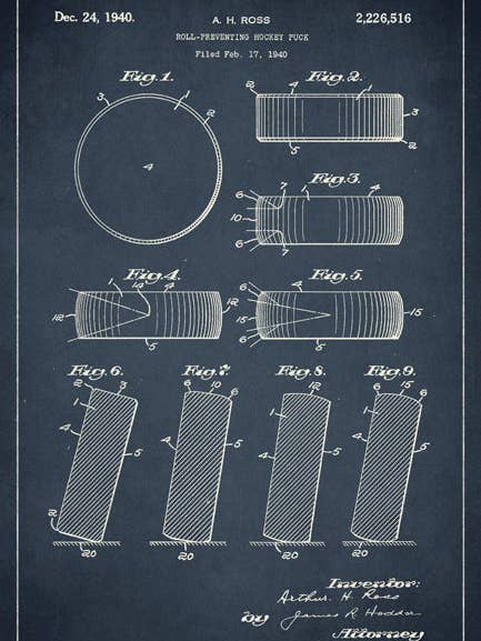 Hockey Puck Patent Art Print for wholesale by Keep Calm Collection