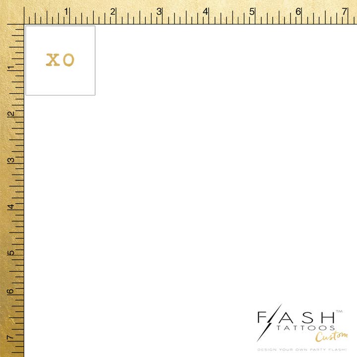 Flash Tattoos - Wholesale Temporary Tattoo - XO metallic gold Temporary Tattoo - Valentines Day