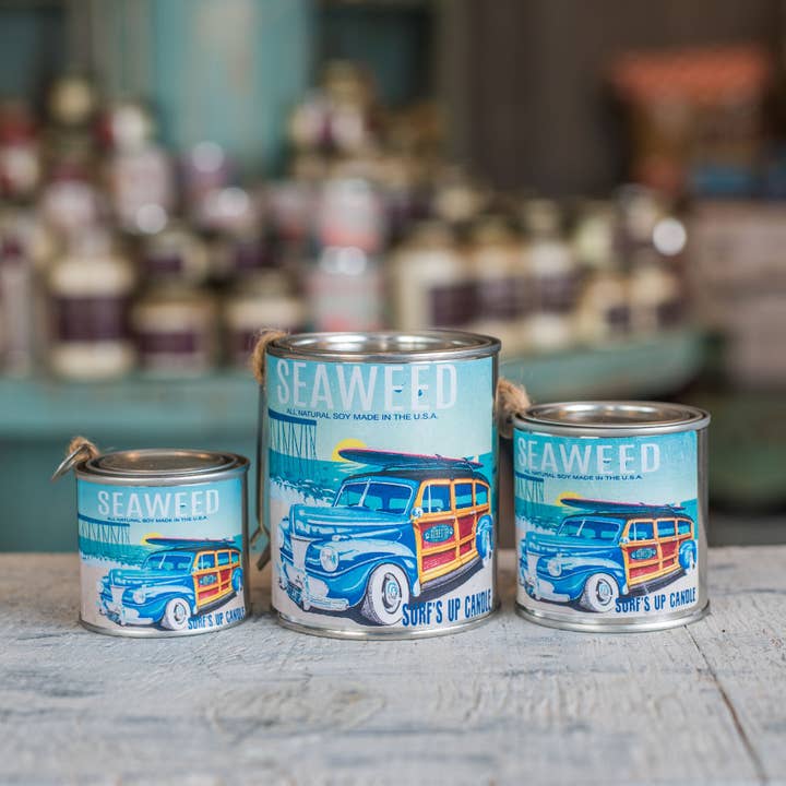 Seaweed Paint Can Candle - Vintage Collection for wholesale by Surfs Up Candle