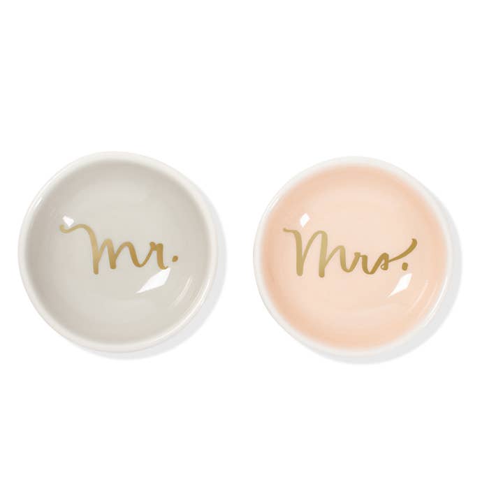 TRINKET TRAY SET - MR. & MRS. for wholesale by Fringe Studio