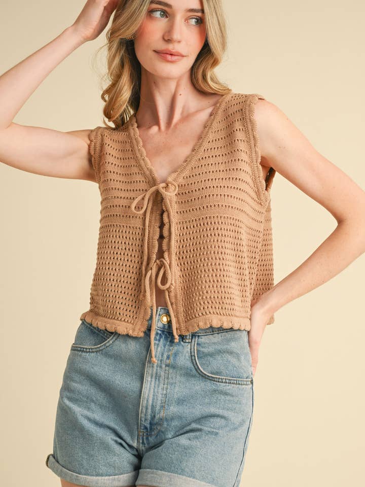 &MERCI – wholesale Tröjväst – Dam – TIE FRONT TRÖJVÄST MSW108724