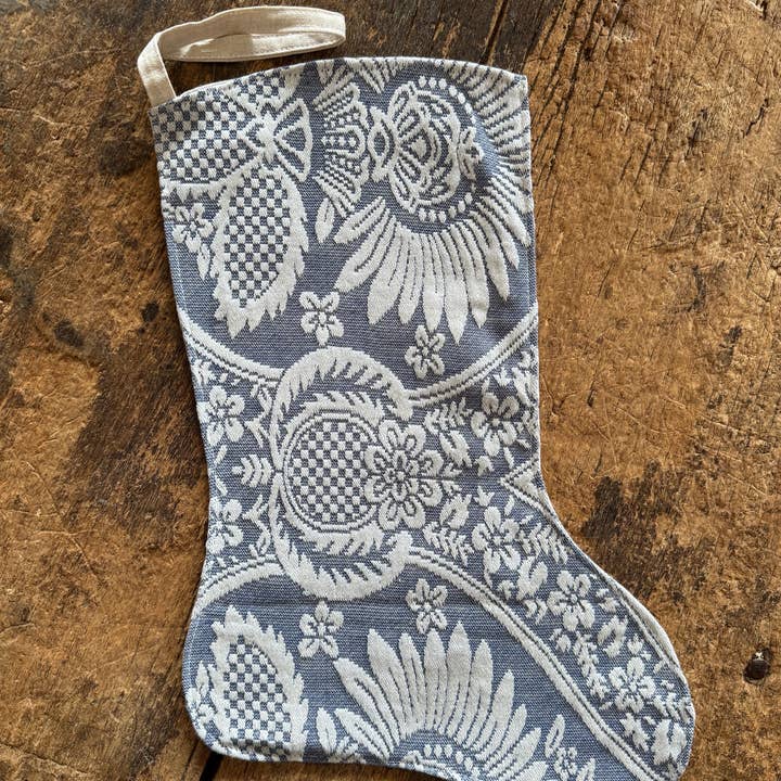 Bloom & Co. - Wholesale Holiday Stocking - Mustard Flower Mudcloth Linen Holiday Stocking