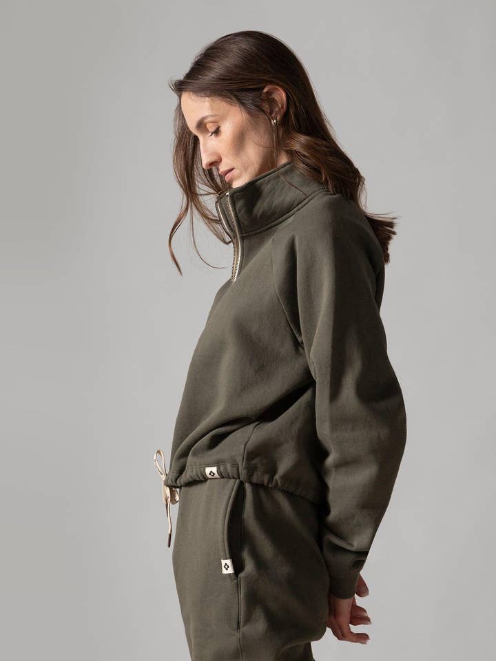 Wayfarer sweatshirt - Moss for wholesale on Faire2