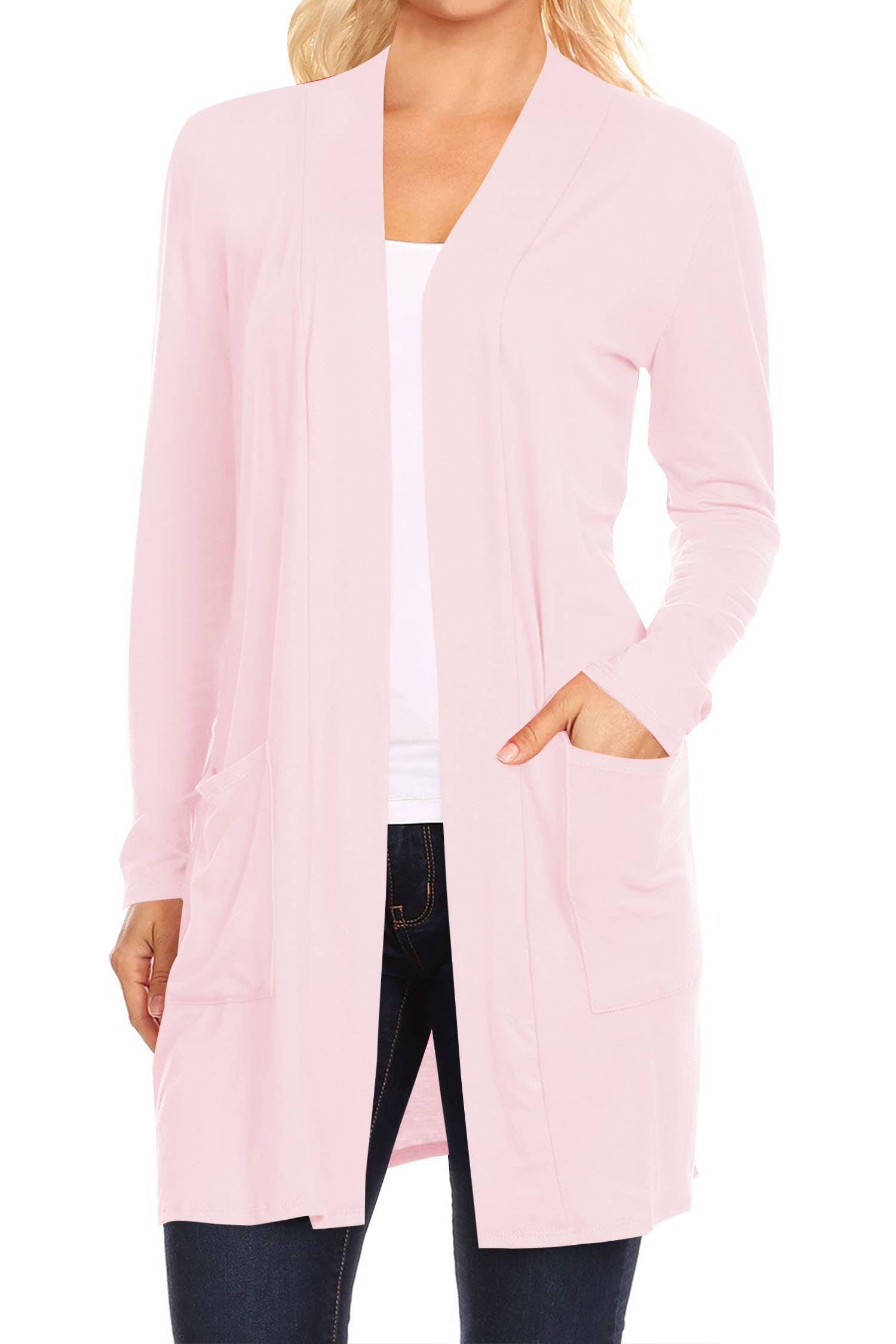 MOA COLLECTION - Wholesale Cardigan - Women's - Women's Long Sleeves Casual Solid Outerwear Sweater Cardigan8