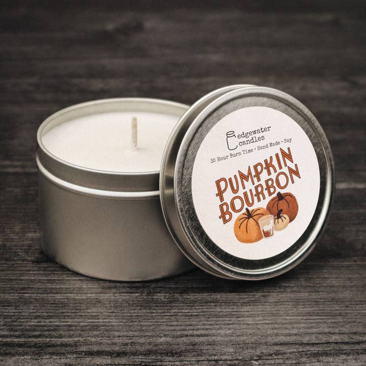 Travel Tin - Pumpkin Bourbon for wholesale by Edgewater Candles