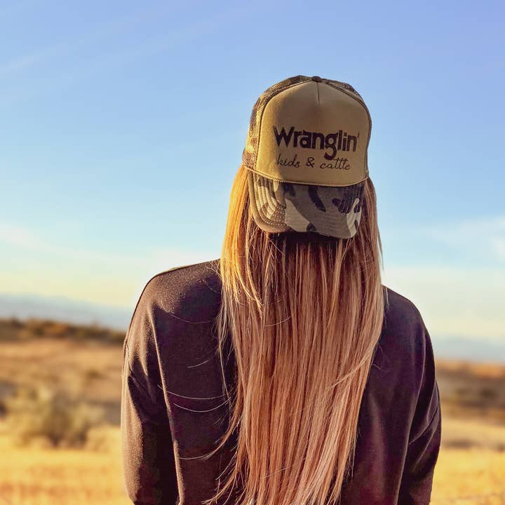 Lil' Grace - Wholesale Trucker Hat - Unisex - Wranglin' Kids and Cattle Trucker Hat