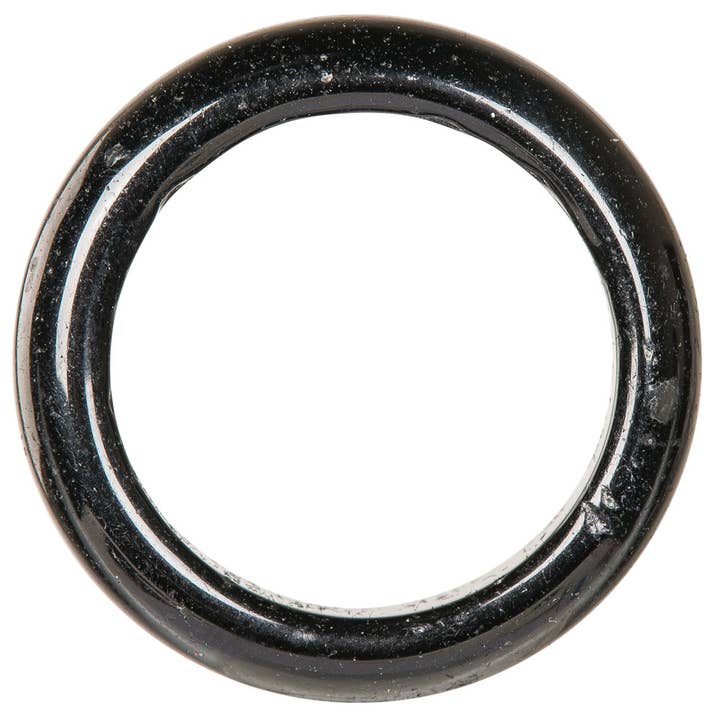 Benjamin International - Wholesale Band/Stacked Ring - BLACK OBSIDIAN RINGS (1 DOZEN)