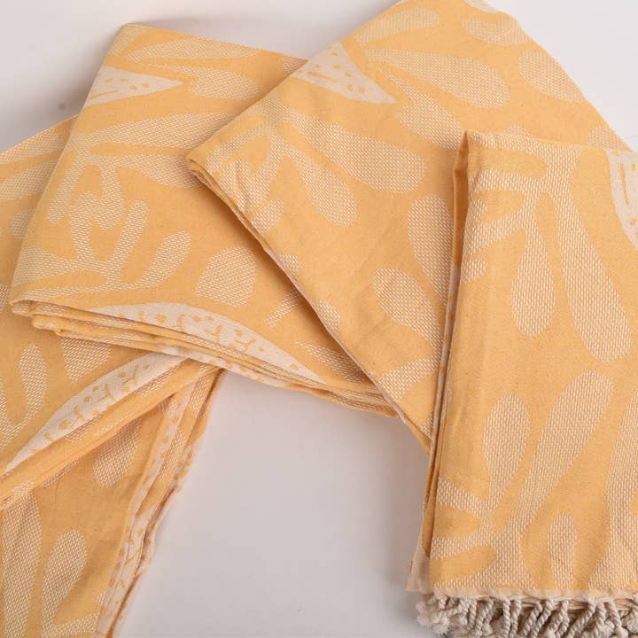 Organic Turkish Towels - Wholesale Throw blanket - Turkish Blanket, Cozy Mustard Throw, Luxurious Couch Cover3