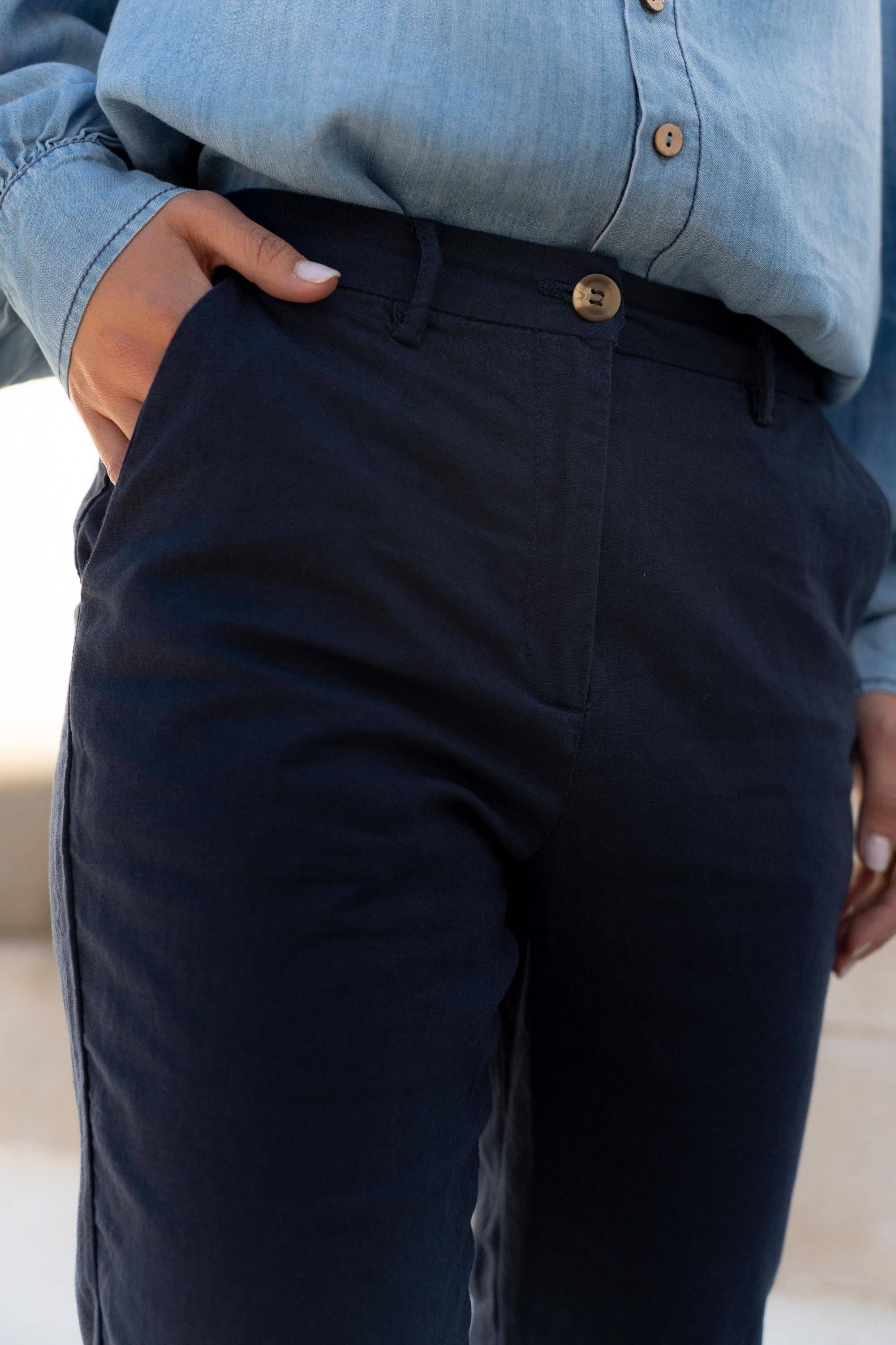 ONADO - Wholesale Pants - Women's - Luisianne pants - Navy blue1