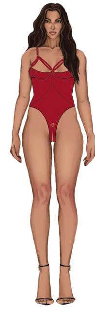 House of Desire - Wholesale Lingerie Bodysuit - Women's - IRYNA SILKY MICRO & ROPE CROTCHLESS TEDDY7