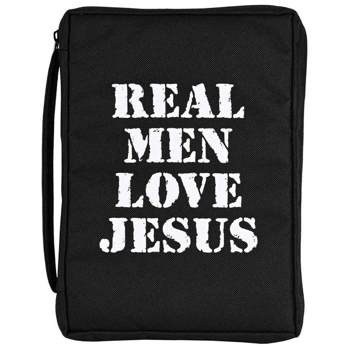 Étui à Bible Les hommes aiment Jésus en gros caractères pour la vente par Cottage Garden