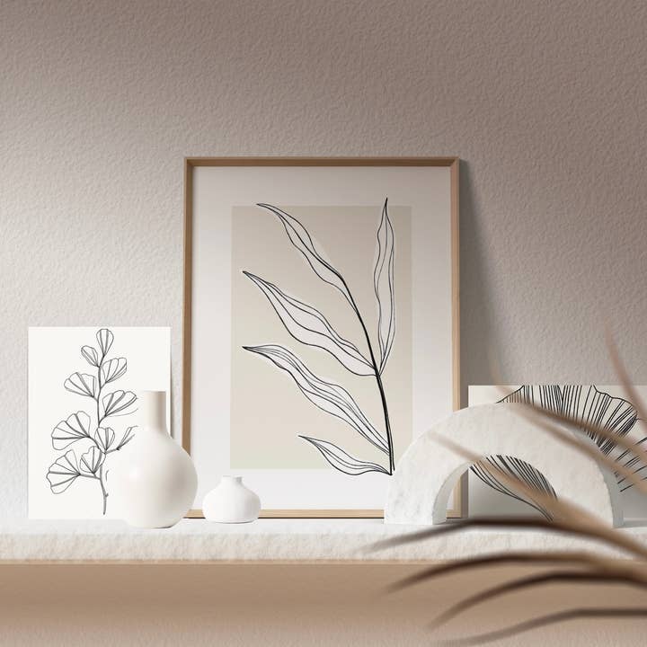 'Abstract Leaf' Giclée Art Print for wholesale by Bea & Wild Designs
