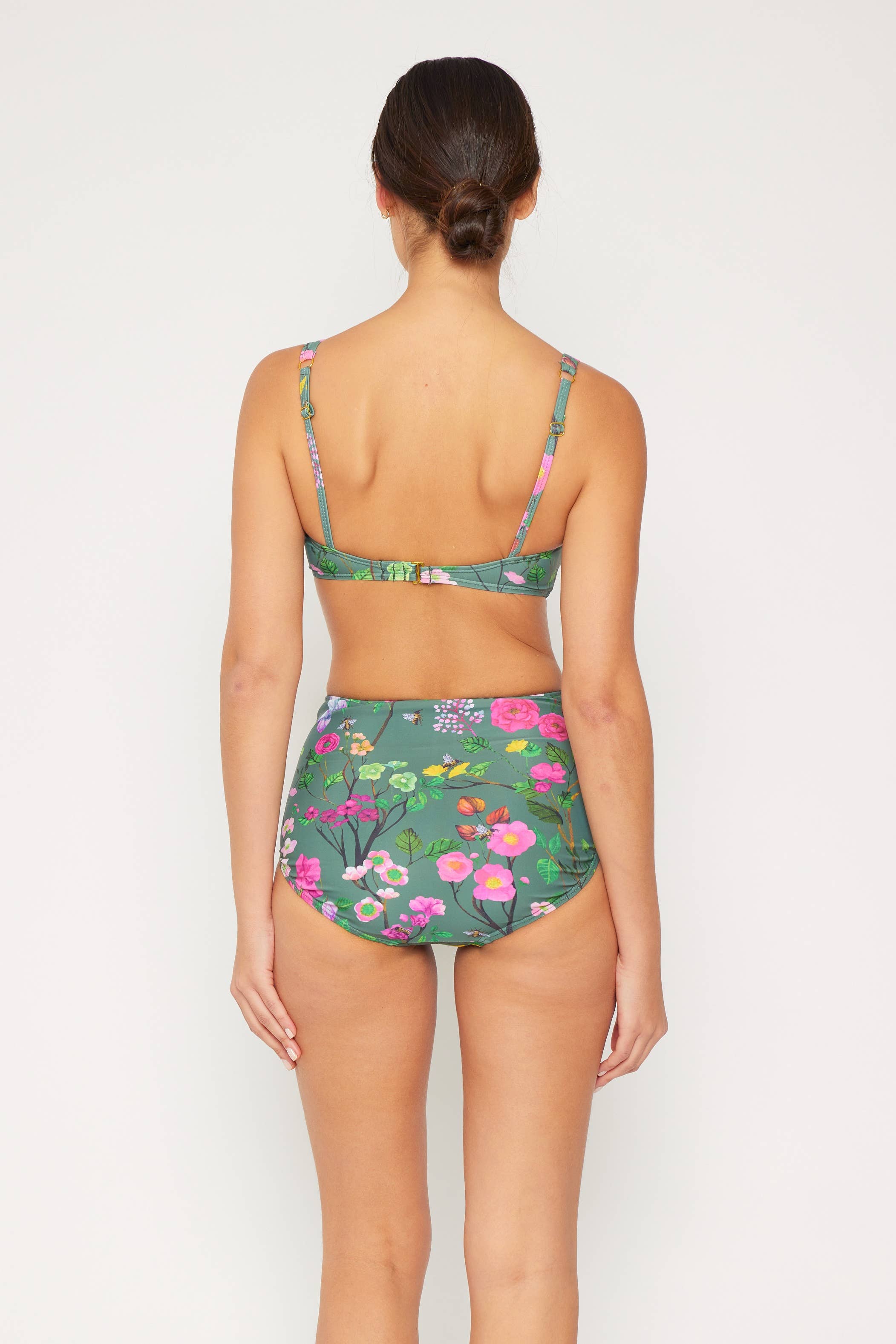 MARINA WEST SWIM - Wholesale Two Piece Swimsuit - Women's - Vintage style high waisted 2 piece swim-B2808_CB Forest4