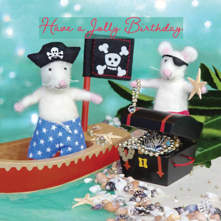 Jolly Pirate Fødselsdag - Lykønskningskort for engroshandel hos Maddy's Mice