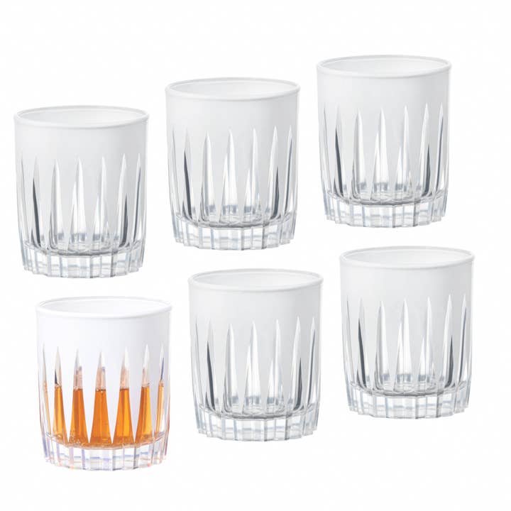 Vaso de chupito de ónix, blanco, 77 ml. Juego de 6. para venta al por mayor de Barski