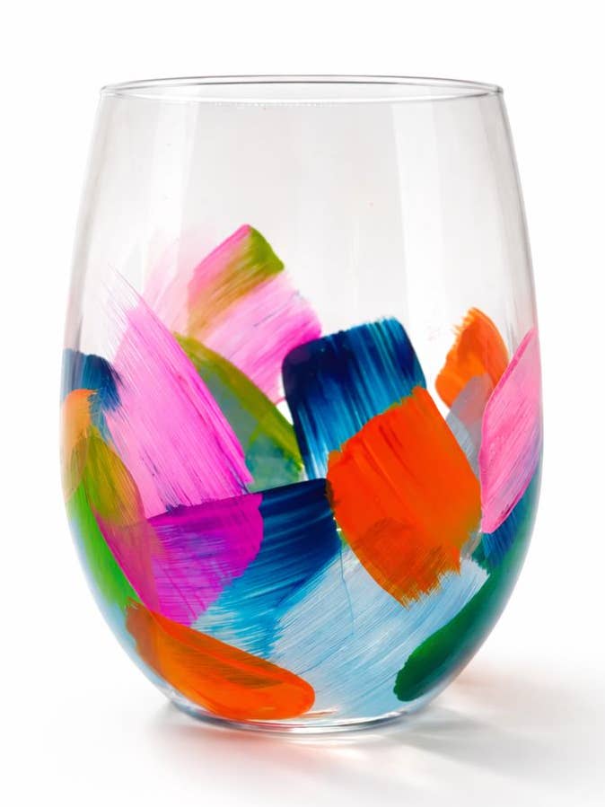 Confetti Royale | Party | Celebrate | Hand-Painted | Wine for wholesale by Heather Eck Artist LLC