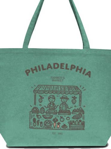 Philadelphia Bondens marknad designar tygkassar för wholesale av Soil Comforts