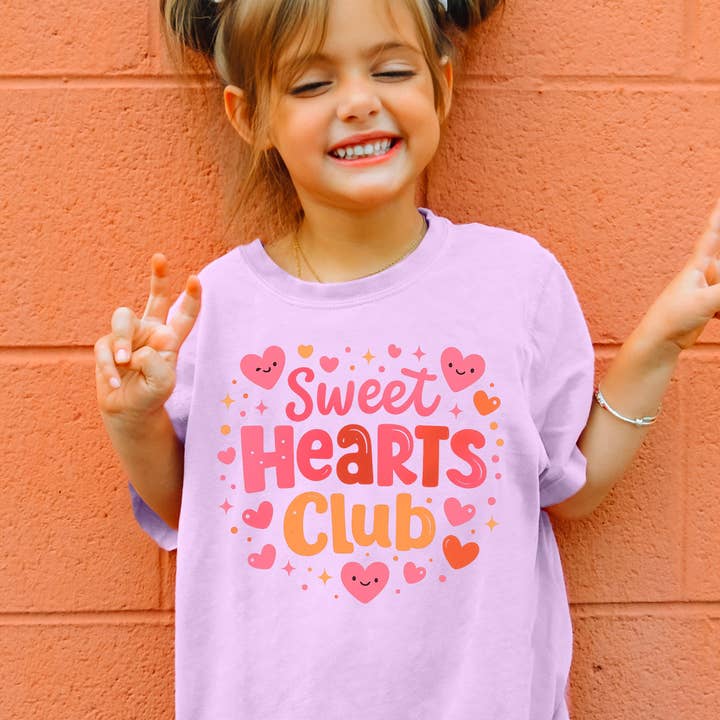 Comfort Colors Kids Valentines Day Youth T-Shirt, Sweetheart for wholesale by ClevorFit