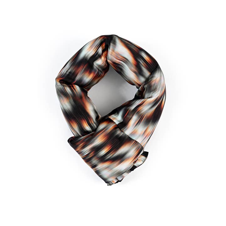 Abstract - Wholesale Scarf - Unisex - Mini padded scarf in printed silk