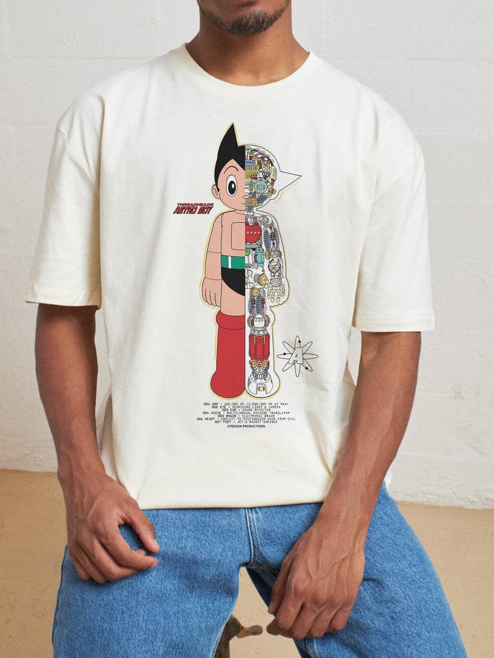 Threadheads – Engroshandel T-shirt med print - Dame – Astro Boy Half Robot T-shirt6