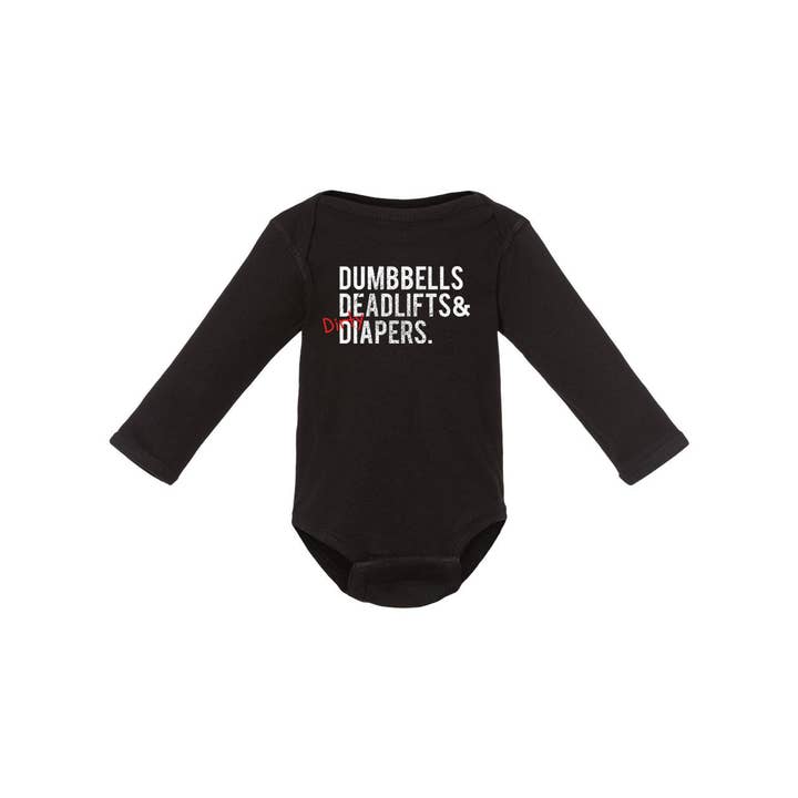 Mini-Me Triple D LONG Sleeve Onesie for wholesale by Dadbod Apparel