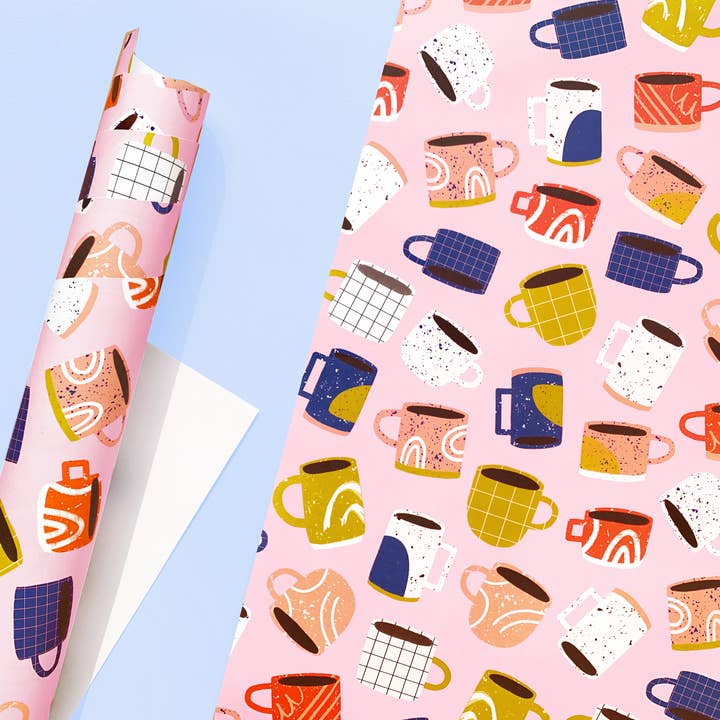 Mid-Century Mugs Wrapping Paper / Gift Wrap for wholesale by Hooray All Day